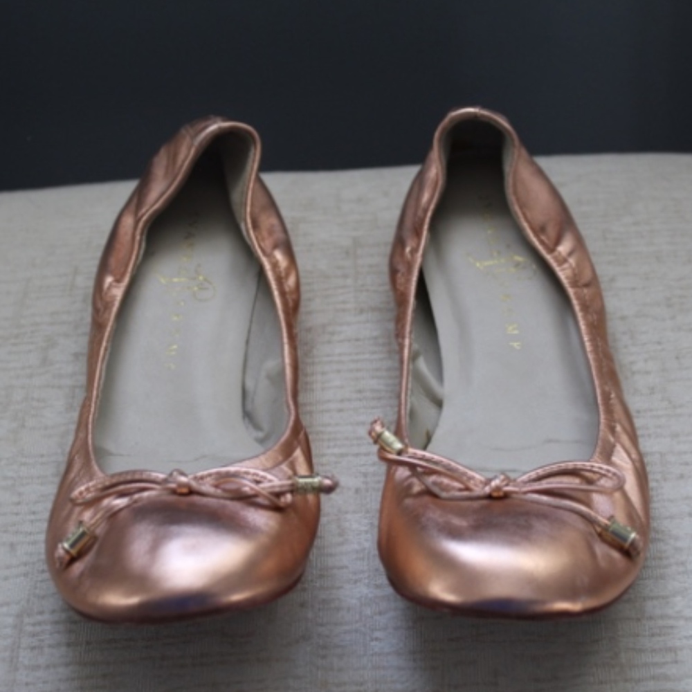 Ivanka Trump Metallic Ballet Flats
